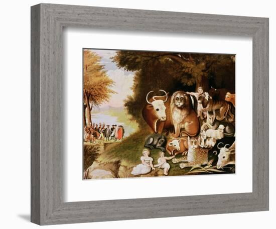 The Peaceable Kingdom, 1832-34 (See also 84503)-Edward Hicks-Framed Giclee Print