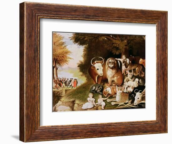 The Peaceable Kingdom, 1832-34 (See also 84503)-Edward Hicks-Framed Giclee Print