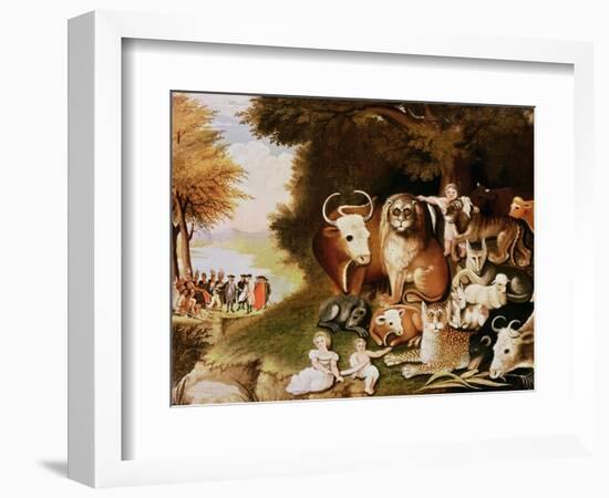 The Peaceable Kingdom, 1832-34 (See also 84503)-Edward Hicks-Framed Giclee Print