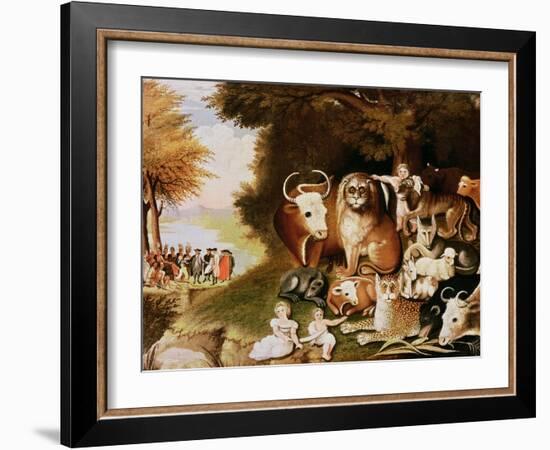 The Peaceable Kingdom, 1832-34 (See also 84503)-Edward Hicks-Framed Giclee Print