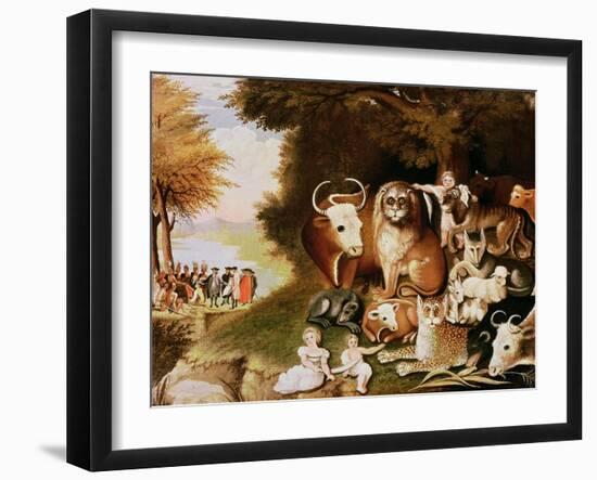The Peaceable Kingdom, 1832-34 (See also 84503)-Edward Hicks-Framed Giclee Print