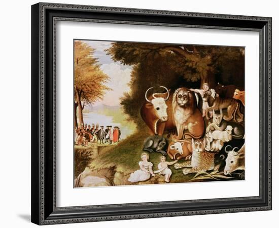 The Peaceable Kingdom, 1832-34 (See also 84503)-Edward Hicks-Framed Giclee Print