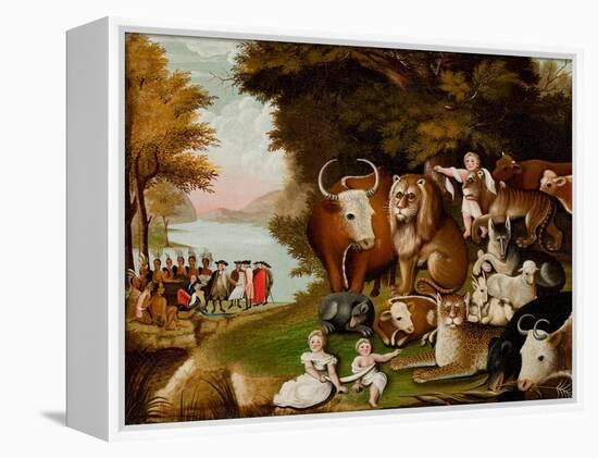 The Peaceable Kingdom, c.1833-Edward Hicks-Framed Premier Image Canvas