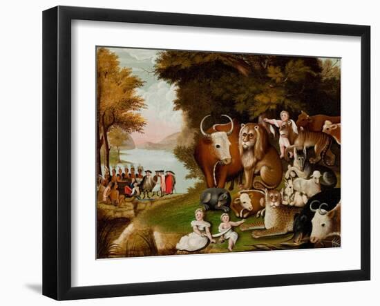 The Peaceable Kingdom, c.1833-Edward Hicks-Framed Giclee Print