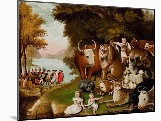 The Peaceable Kingdom, c.1833-Edward Hicks-Mounted Giclee Print