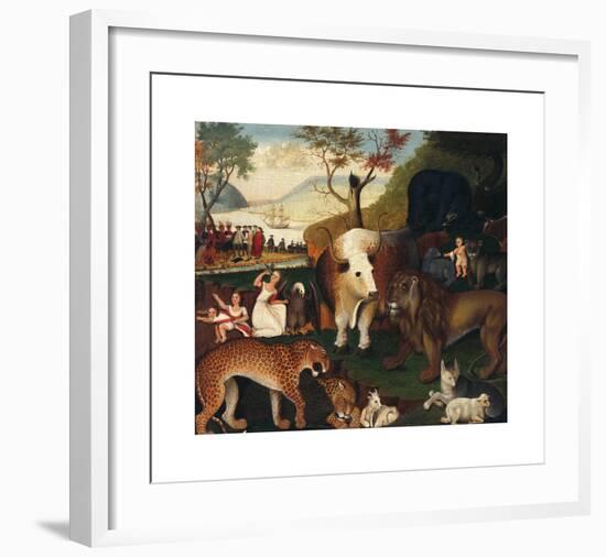 The Peaceable Kingdom-Edward Hicks-Framed Premium Giclee Print