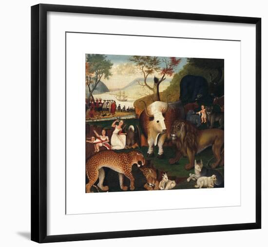 The Peaceable Kingdom-Edward Hicks-Framed Premium Giclee Print