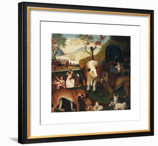 The Peaceable Kingdom-Edward Hicks-Framed Premium Giclee Print