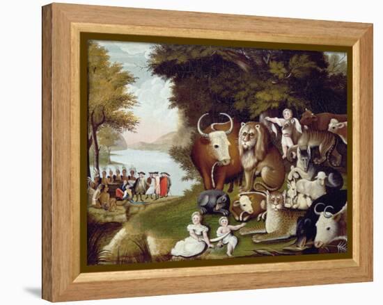 The Peaceable Kingdom-Edward Hicks-Framed Premier Image Canvas