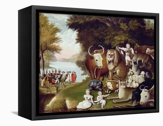 The Peaceable Kingdom-Edward Hicks-Framed Premier Image Canvas