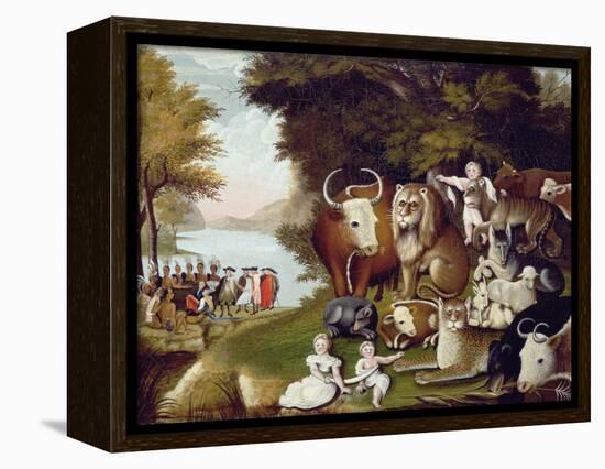 The Peaceable Kingdom-Edward Hicks-Framed Premier Image Canvas