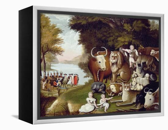 The Peaceable Kingdom-Edward Hicks-Framed Premier Image Canvas