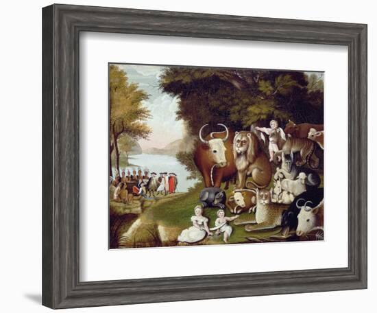 The Peaceable Kingdom-Edward Hicks-Framed Premium Giclee Print