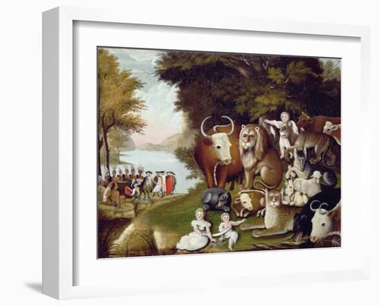 The Peaceable Kingdom-Edward Hicks-Framed Giclee Print