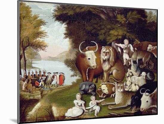 The Peaceable Kingdom-Edward Hicks-Mounted Giclee Print