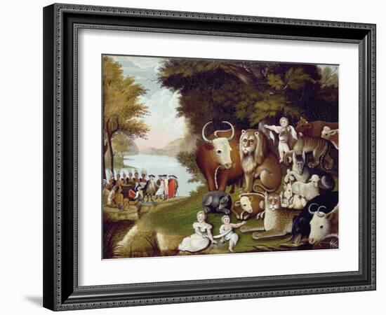 The Peaceable Kingdom-Edward Hicks-Framed Giclee Print