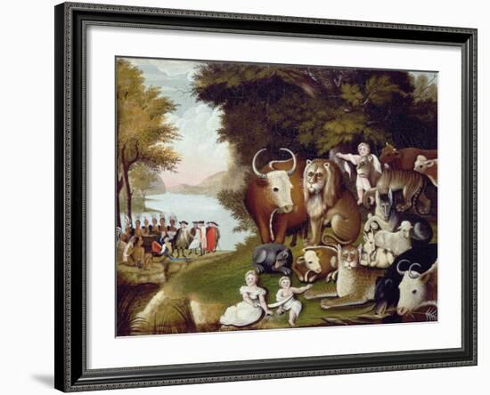 The Peaceable Kingdom-Edward Hicks-Framed Giclee Print