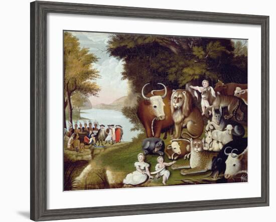 The Peaceable Kingdom-Edward Hicks-Framed Giclee Print