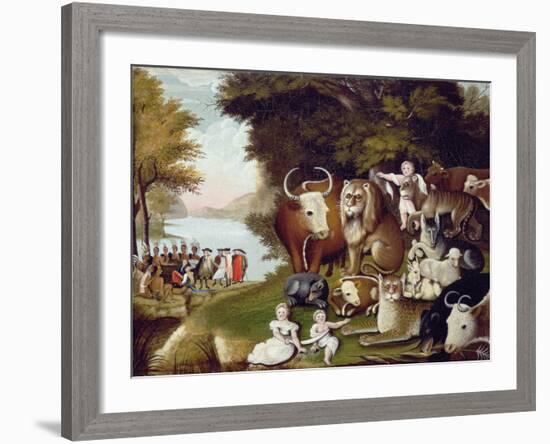 The Peaceable Kingdom-Edward Hicks-Framed Giclee Print