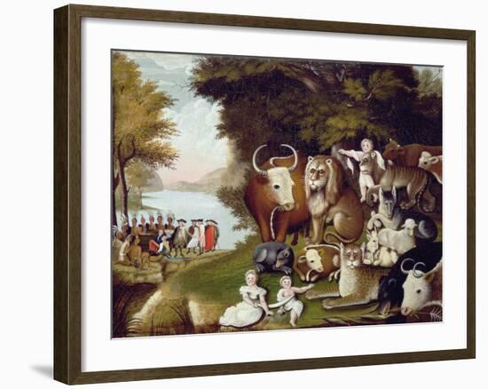 The Peaceable Kingdom-Edward Hicks-Framed Giclee Print