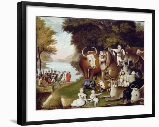 The Peaceable Kingdom-Edward Hicks-Framed Giclee Print