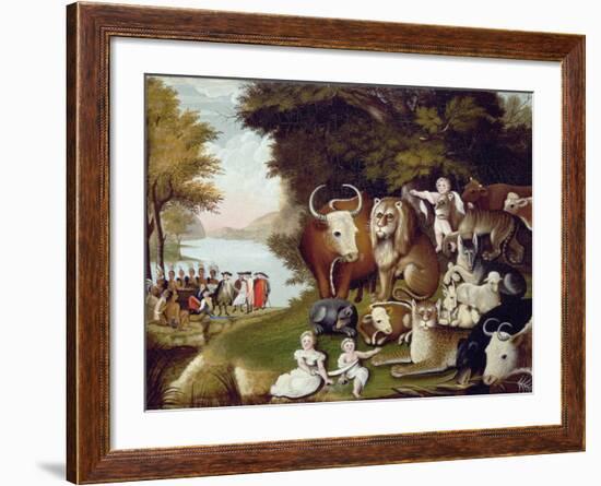 The Peaceable Kingdom-Edward Hicks-Framed Giclee Print