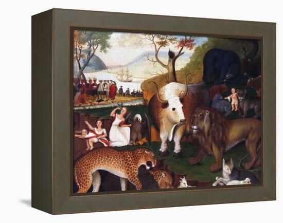 The Peaceable Kingdom-Edward Hicks-Framed Premier Image Canvas