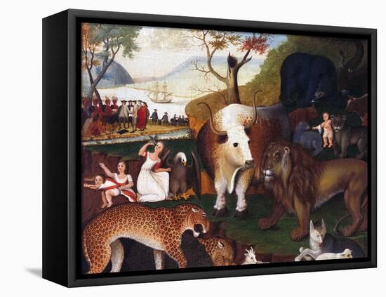 The Peaceable Kingdom-Edward Hicks-Framed Premier Image Canvas