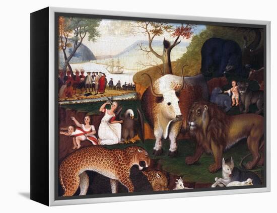 The Peaceable Kingdom-Edward Hicks-Framed Premier Image Canvas