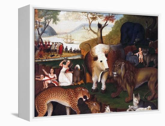 The Peaceable Kingdom-Edward Hicks-Framed Premier Image Canvas