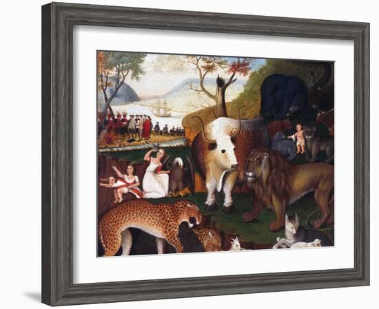 The Peaceable Kingdom-Edward Hicks-Framed Giclee Print