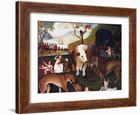 The Peaceable Kingdom-Edward Hicks-Framed Giclee Print