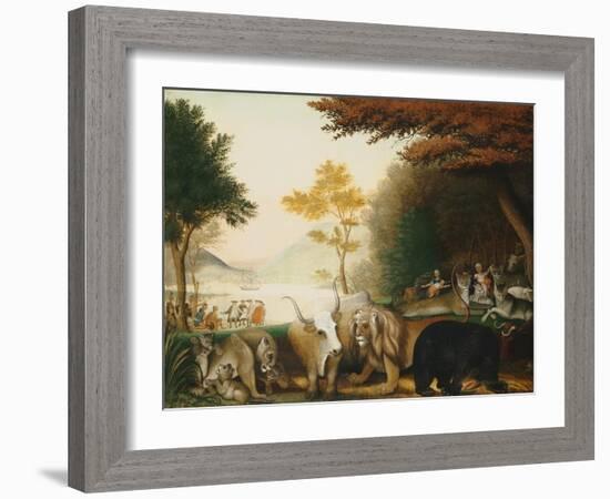 The Peaceable Kingdom-Edward Hicks-Framed Giclee Print