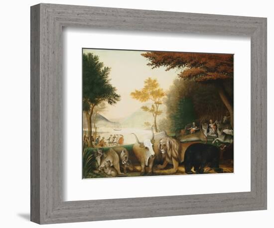 The Peaceable Kingdom-Edward Hicks-Framed Giclee Print