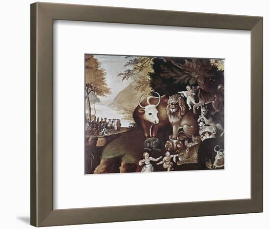 The Peaceable Kingdom-Edward Hicks-Framed Premium Giclee Print