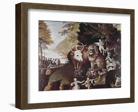 The Peaceable Kingdom-Edward Hicks-Framed Giclee Print