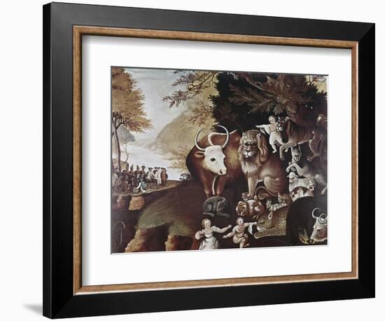 The Peaceable Kingdom-Edward Hicks-Framed Giclee Print