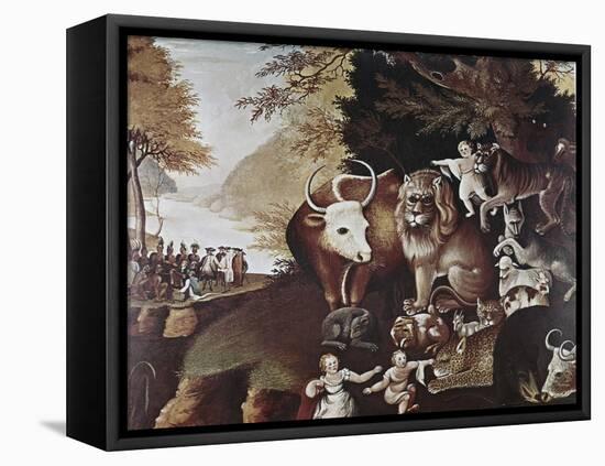 The Peaceable Kingdom-Edward Hicks-Framed Premier Image Canvas