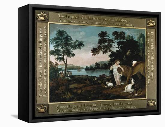 The Peaceable Kingdom-Edward Hicks-Framed Premier Image Canvas