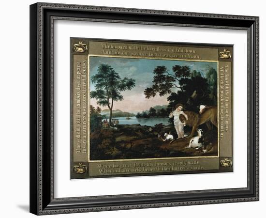 The Peaceable Kingdom-Edward Hicks-Framed Giclee Print