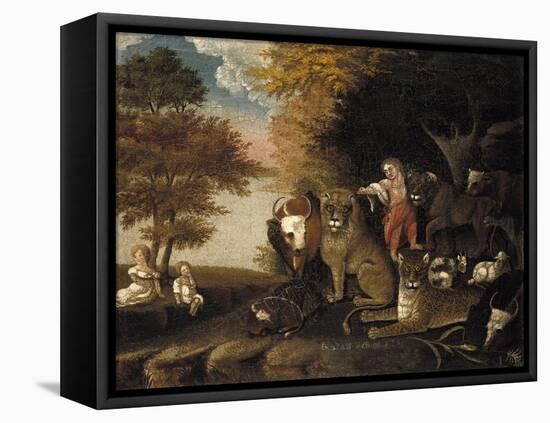 The Peaceable Kingdom-Edward Hicks-Framed Premier Image Canvas