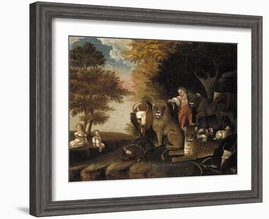 The Peaceable Kingdom-Edward Hicks-Framed Giclee Print