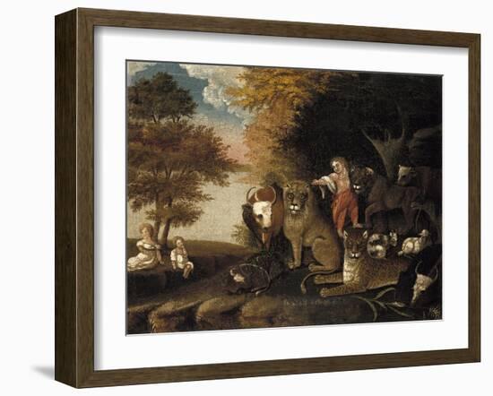 The Peaceable Kingdom-Edward Hicks-Framed Giclee Print