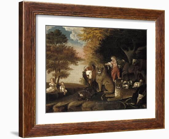 The Peaceable Kingdom-Edward Hicks-Framed Giclee Print