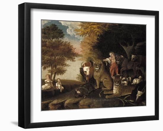 The Peaceable Kingdom-Edward Hicks-Framed Giclee Print