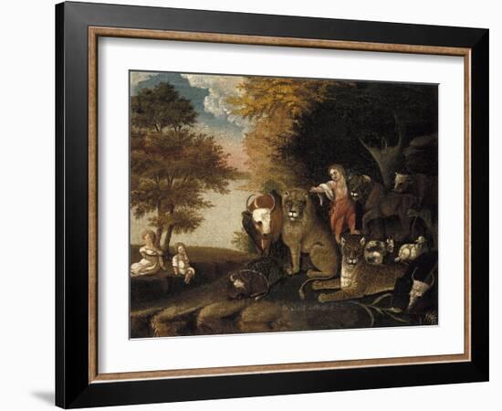 The Peaceable Kingdom-Edward Hicks-Framed Giclee Print