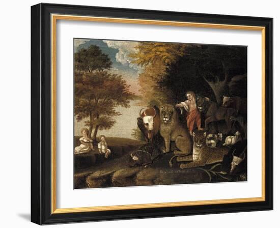 The Peaceable Kingdom-Edward Hicks-Framed Giclee Print