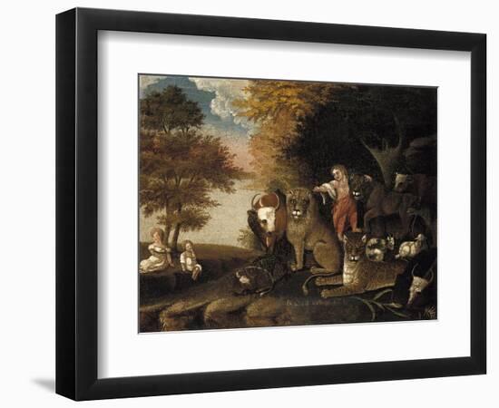 The Peaceable Kingdom-Edward Hicks-Framed Giclee Print