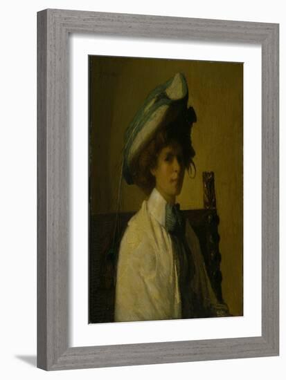 The Peacock Feather, C.1907-08 (Oil on Canvas)-Julian Alden Weir-Framed Giclee Print