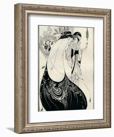 The Peacock Girl, 1893-Aubrey Beardsley-Framed Giclee Print